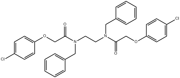 N,N'-1,2-ethanediylbis[N-benzyl-2-(4-chlorophenoxy)acetamide] Structural