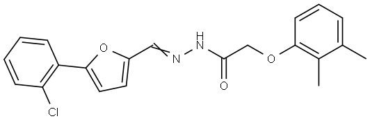 N'-{(E)-[5-(2-chlorophenyl)furan-2-yl]methylidene}-2-(2,3-dimethylphenoxy)acetohydrazide Structural