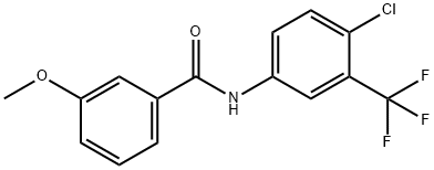 N-[4-chloro-3-(trifluoromethyl)phenyl]-3-methoxybenzamide Structural