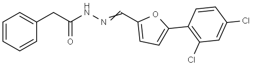 N'-{(E)-[5-(2,4-dichlorophenyl)furan-2-yl]methylidene}-2-phenylacetohydrazide Structural