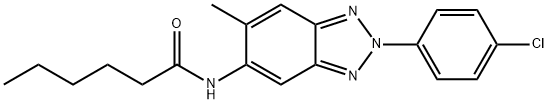 N-[2-(4-chlorophenyl)-6-methyl-2H-benzotriazol-5-yl]hexanamide Structural