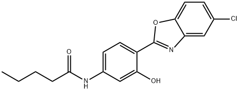 N-[4-(5-chloro-1,3-benzoxazol-2-yl)-3-hydroxyphenyl]pentanamide Structural