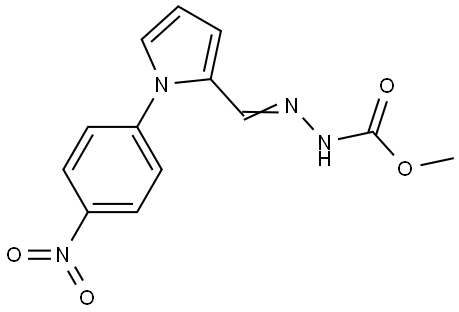 methyl (2E)-2-{[1-(4-nitrophenyl)-1H-pyrrol-2-yl]methylidene}hydrazinecarboxylate Structural