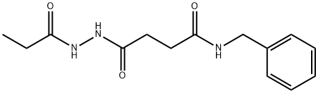 N-benzyl-4-oxo-4-(2-propanoylhydrazinyl)butanamide Structural