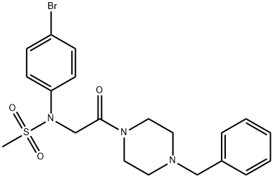 N-[2-(4-benzylpiperazin-1-yl)-2-oxoethyl]-N-(4-bromophenyl)methanesulfonamide Structural