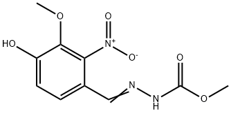 methyl (2E)-2-(4-hydroxy-3-methoxy-2-nitrobenzylidene)hydrazinecarboxylate Structural