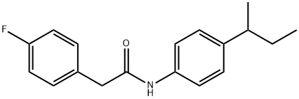 N-[4-(butan-2-yl)phenyl]-2-(4-fluorophenyl)acetamide Structural