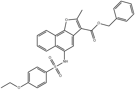benzyl 5-((4-ethoxyphenyl)sulfonamido)-2-methylnaphtho[1,2-b]furan-3-carboxylate Structural