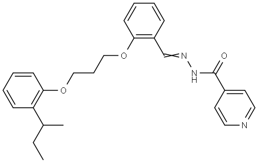 N'-[(E)-(2-{3-[2-(butan-2-yl)phenoxy]propoxy}phenyl)methylidene]pyridine-4-carbohydrazide Structural