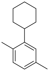 Benzene, 2-cyclohexyl-1,4-dimethyl- Structural