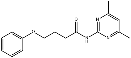 N-(4,6-dimethylpyrimidin-2-yl)-4-phenoxybutanamide Structural