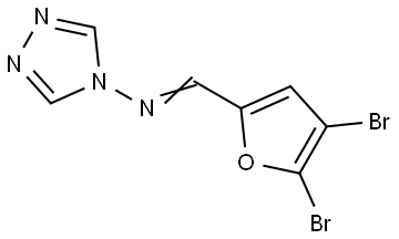 N-[(E)-(4,5-dibromofuran-2-yl)methylidene]-4H-1,2,4-triazol-4-amine Structural