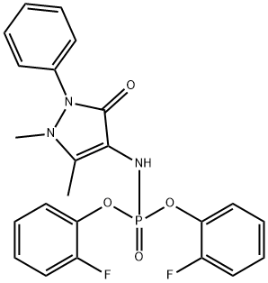 bis(2-fluorophenyl) 1,5-dimethyl-3-oxo-2-phenyl-2,3-dihydro-1H-pyrazol-4-ylamidophosphate Structural