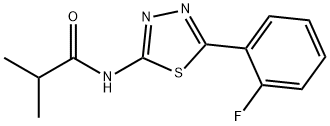 N-[5-(2-fluorophenyl)-1,3,4-thiadiazol-2-yl]-2-methylpropanamide Structural