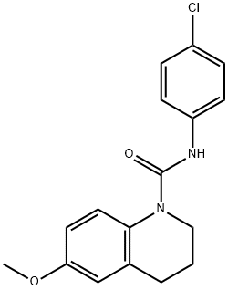 N-(4-chlorophenyl)-6-methoxy-3,4-dihydro-1(2H)-quinolinecarboxamide Structural