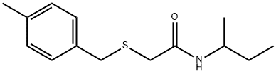 N-(butan-2-yl)-2-[(4-methylbenzyl)sulfanyl]acetamide Structural