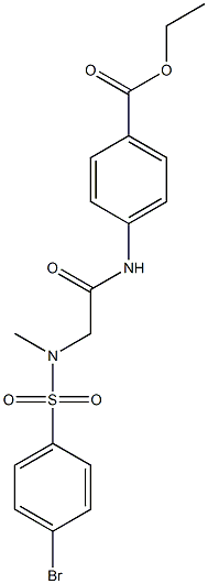 ethyl 4-({N-[(4-bromophenyl)sulfonyl]-N-methylglycyl}amino)benzoate Structural