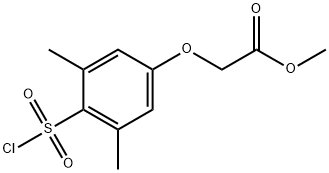 Acetic acid, [4-(chlorosulfonyl)-3,5-dimethylphenoxy]-, methyl ester Structural