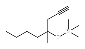 Silane, trimethyl[[1-methyl-1-(2-propynyl)pentyl]oxy]- Structural