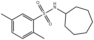 N-cycloheptyl-2,5-dimethylbenzenesulfonamide Structural