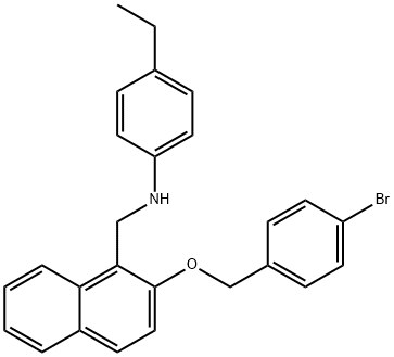 N-({2-[(4-bromobenzyl)oxy]naphthalen-1-yl}methyl)-4-ethylaniline Structural