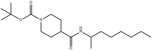 tert-butyl 4-(octan-2-ylcarbamoyl)piperidine-1-carboxylate Structural