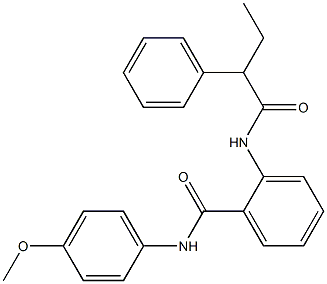 N-(4-methoxyphenyl)-2-[(2-phenylbutanoyl)amino]benzamide Structural