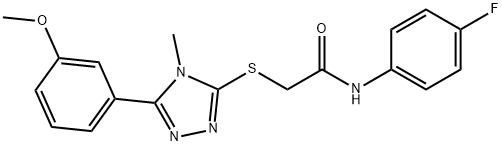 N-(4-fluorophenyl)-2-{[5-(3-methoxyphenyl)-4-methyl-4H-1,2,4-triazol-3-yl]sulfanyl}acetamide Structural