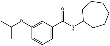 N-cycloheptyl-3-(propan-2-yloxy)benzamide Structural