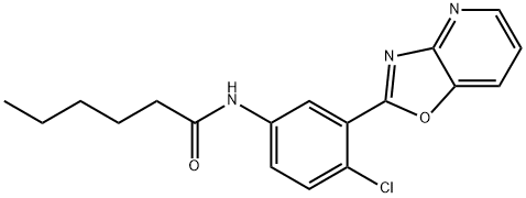 N-[4-chloro-3-([1,3]oxazolo[4,5-b]pyridin-2-yl)phenyl]hexanamide Structural