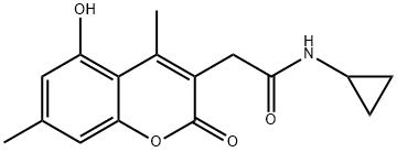 N-cyclopropyl-2-(5-hydroxy-4,7-dimethyl-2-oxochromen-3-yl)acetamide Structural
