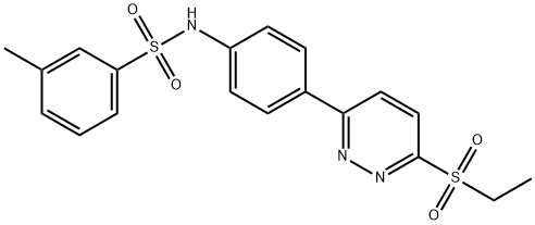 N-[4-(6-ethylsulfonylpyridazin-3-yl)phenyl]-3-methylbenzenesulfonamide Structural