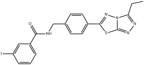 N-[4-(3-ethyl[1,2,4]triazolo[3,4-b][1,3,4]thiadiazol-6-yl)benzyl]-3-iodobenzamide Structural