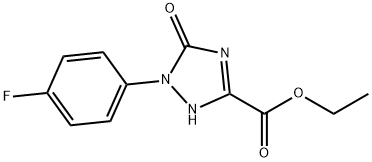 Ethyl 1-(4-fluorophenyl)-5-oxo-2,5-dihydro-1H-1,2,4-triazole-3-carboxylate Structural
