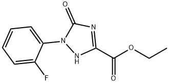 Ethyl 1-(2-fluorophenyl)-5-oxo-2,5-dihydro-1H-1,2,4-triazole-3-carboxylate Structural