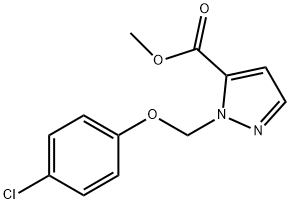 methyl 1-[(4-chlorophenoxy)methyl]-1H-pyrazole-5-carboxylate Structural