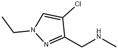 N-[(4-chloro-1-ethyl-1H-pyrazol-3-yl)methyl]-N-methylamine Structural
