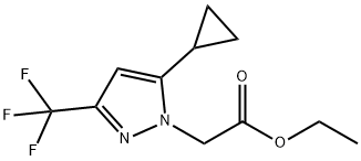 ethyl [5-cyclopropyl-3-(trifluoromethyl)-1H-pyrazol-1-yl]acetate Structural