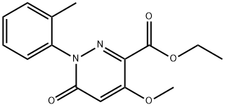 ethyl 4-methoxy-1-(2-methylphenyl)-6-oxo-1,6-dihydropyridazine-3-carboxylate Structural