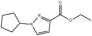 ethyl 1-cyclopentyl-1H-pyrazole-3-carboxylate Structural