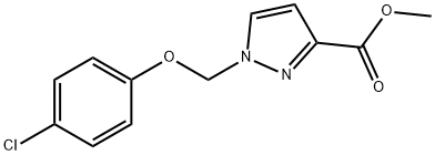 methyl 1-[(4-chlorophenoxy)methyl]-1H-pyrazole-3-carboxylate Structural