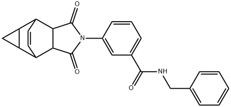 N-benzyl-3-(1,3-dioxooctahydro-4,6-ethenocyclopropa[f]isoindol-2(1H)-yl)benzamide Structural