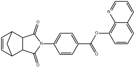quinolin-8-yl 4-(1,3-dioxo-1,3,3a,4,7,7a-hexahydro-2H-4,7-methanoisoindol-2-yl)benzoate Structural