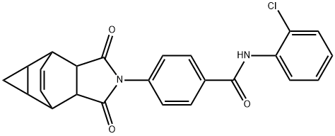 N-(2-chlorophenyl)-4-(1,3-dioxooctahydro-4,6-ethenocyclopropa[f]isoindol-2(1H)-yl)benzamide Structural