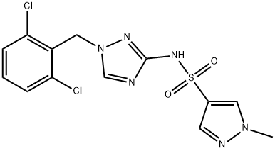 N-[1-(2,6-dichlorobenzyl)-1H-1,2,4-triazol-3-yl]-1-methyl-1H-pyrazole-4-sulfonamide Structural