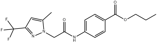 propyl 4-({[5-methyl-3-(trifluoromethyl)-1H-pyrazol-1-yl]acetyl}amino)benzoate Structural