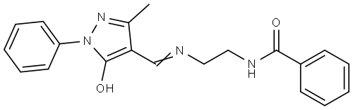 N-(2-{[(E)-(5-hydroxy-3-methyl-1-phenyl-1H-pyrazol-4-yl)methylidene]amino}ethyl)benzamide Structural