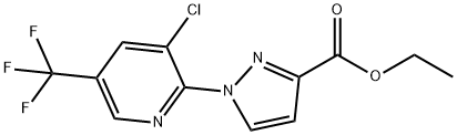 ethyl 1-[3-chloro-5-(trifluoromethyl)pyridin-2-yl]-1H-pyrazole-3-carboxylate Structural
