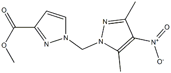 methyl 1-[(3,5-dimethyl-4-nitro-1H-pyrazol-1-yl)methyl]-1H-pyrazole-3-carboxylate Structural