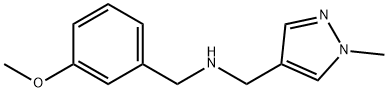 N-(3-methoxybenzyl)-N-[(1-methyl-1H-pyrazol-4-yl)methyl]amine Structural